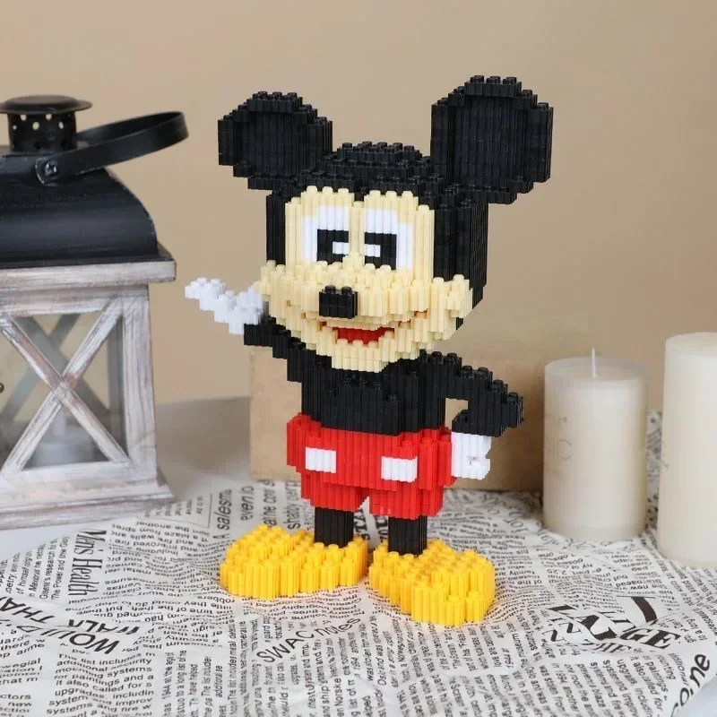 Mickey Mouse Blocks Toy para crianças, mini quebra-cabeça diamante, partícula pequena, presente para adultos, 1500pcs