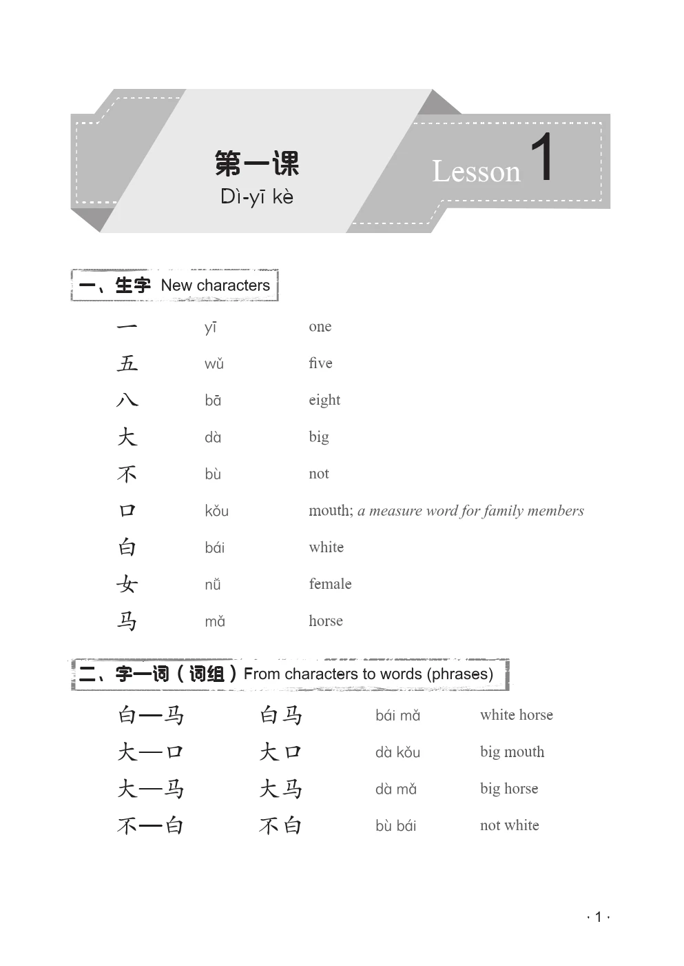 Chinese Reading Course (3rd Edition) 1 Beijing Language and Culture University Press, Chinese Language Learners' Self-study Test