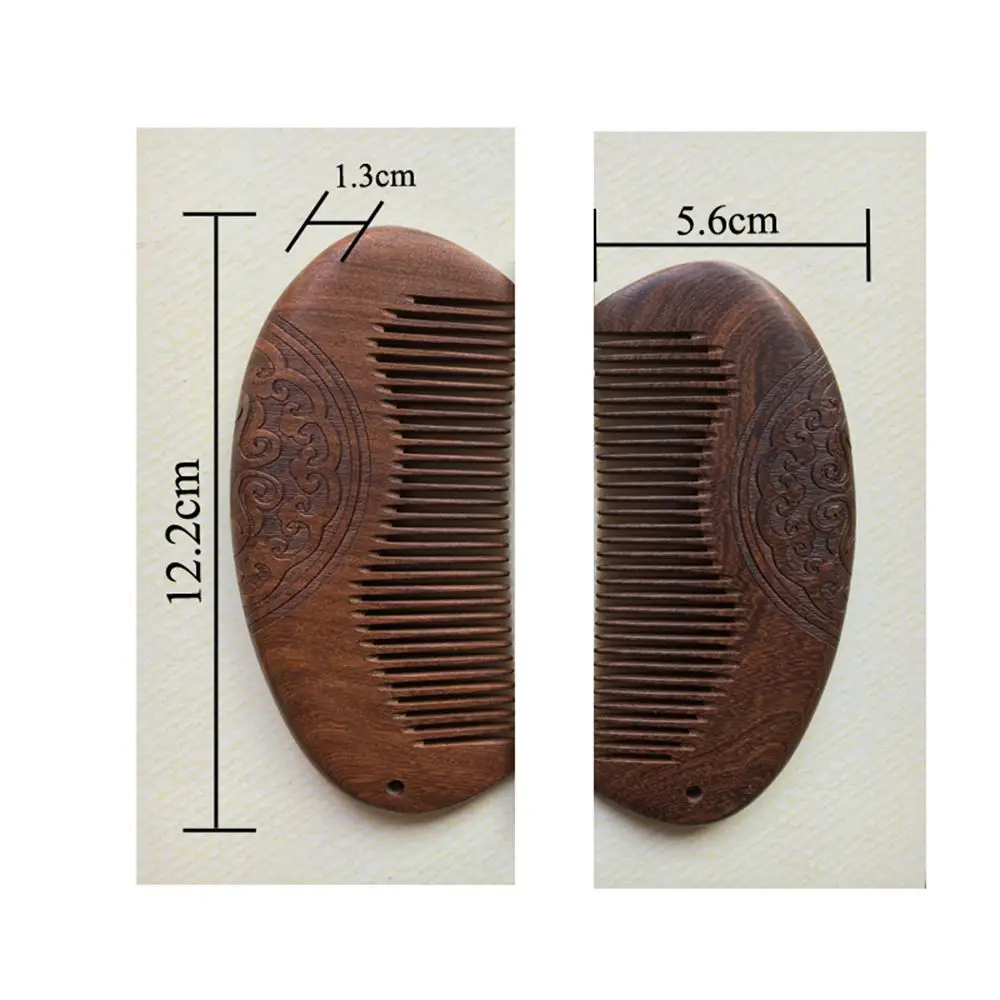 Vintage Sandalwood Anti Static Mustache Hair Brush Hair Styling Wooden Hair Comb Scalp Massage Beard Care