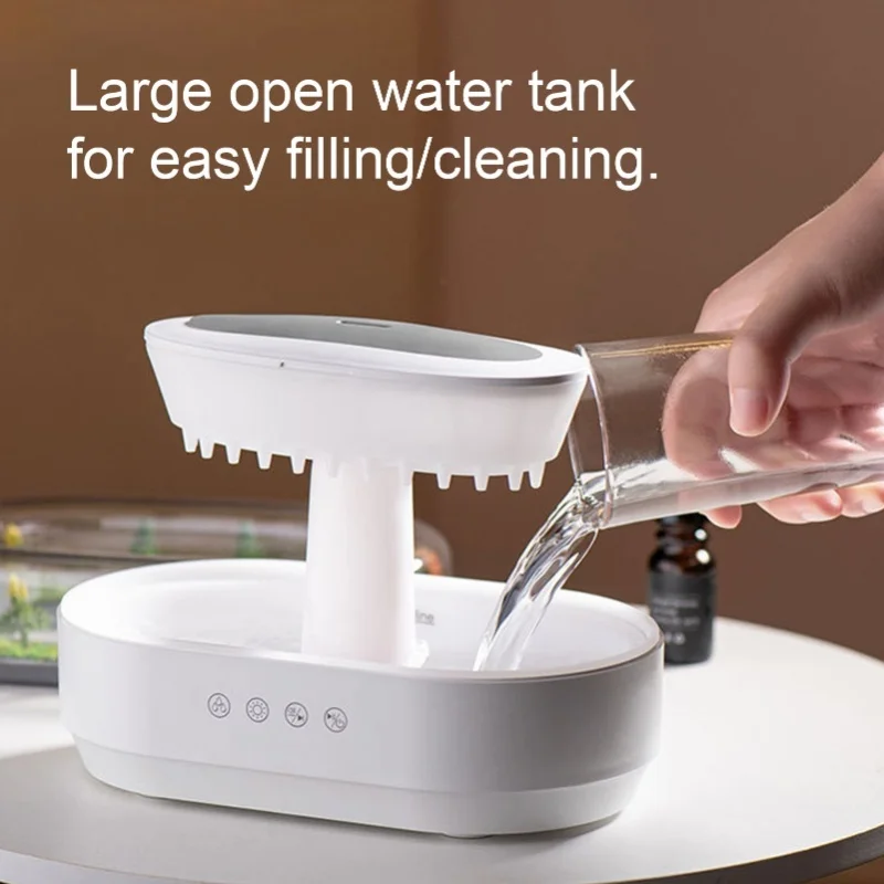 250ml Microlandscape Raindrop Essential Oil Aromatherapy Diffuser with Colorful Lights Mist Humidifier Auto Shut Off Quiet