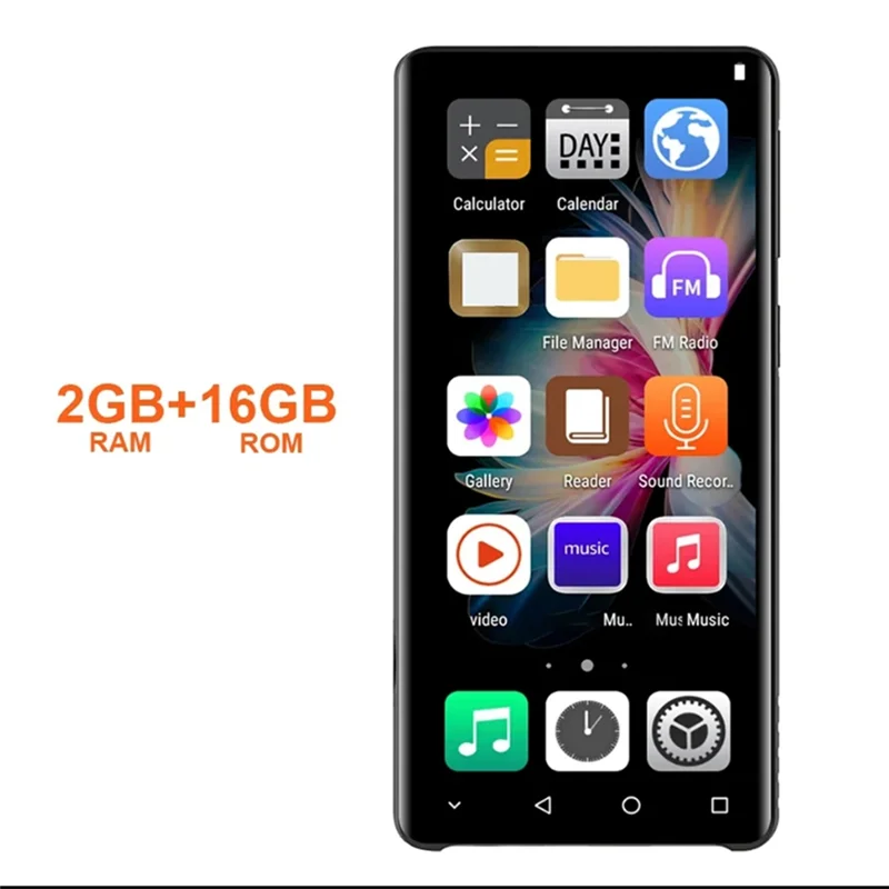 مشغل موسيقى HFES WIFI MP3 MP4 شاشة لمس 4 بوصة بلوتوث لنظام Android 8.1 مع مكبر صوت، FM، الكتاب الإلكتروني، مسجل، فيديو Du