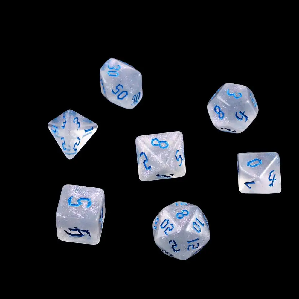 

Акриловые 7 шт./компл. настольные игры, настольные игры, номер, семейная вечеринка, развлекательные игры, игрушки, многогранные кубики, игральные кости, игральные кости