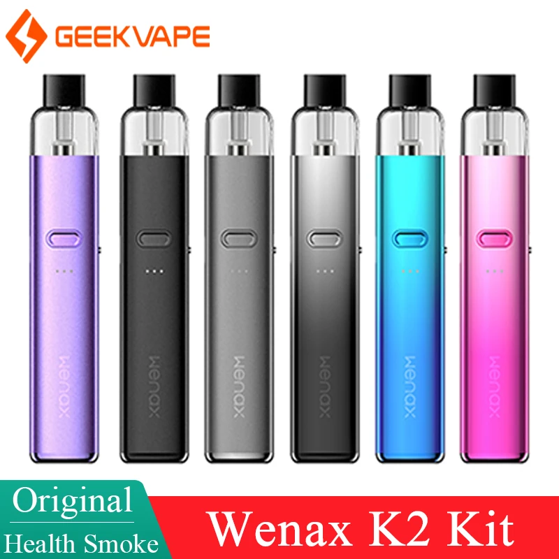 الأصلي GeekVape Wenax K2 جراب عدة 1000 مللي أمبير بطارية 18 واط و 2 مللي K1 خرطوشة السجائر الإلكترونية MTL السيارات رسم Vape
