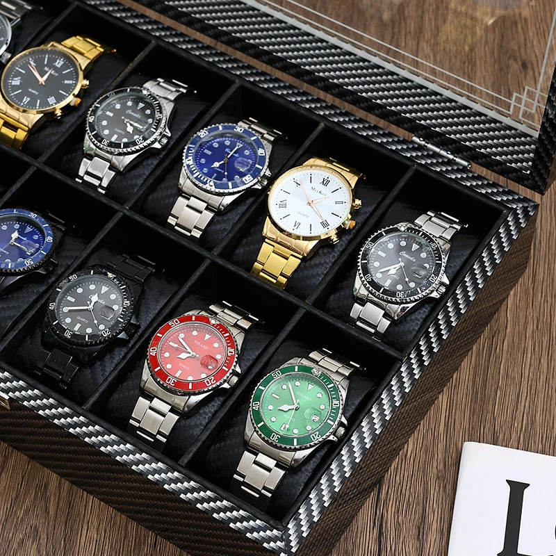 고급 명품 3/6/10/12 슬롯 시계 보관함 여행용 - Watch Display Storage Box Carbon Fiber 리뷰 및 가격