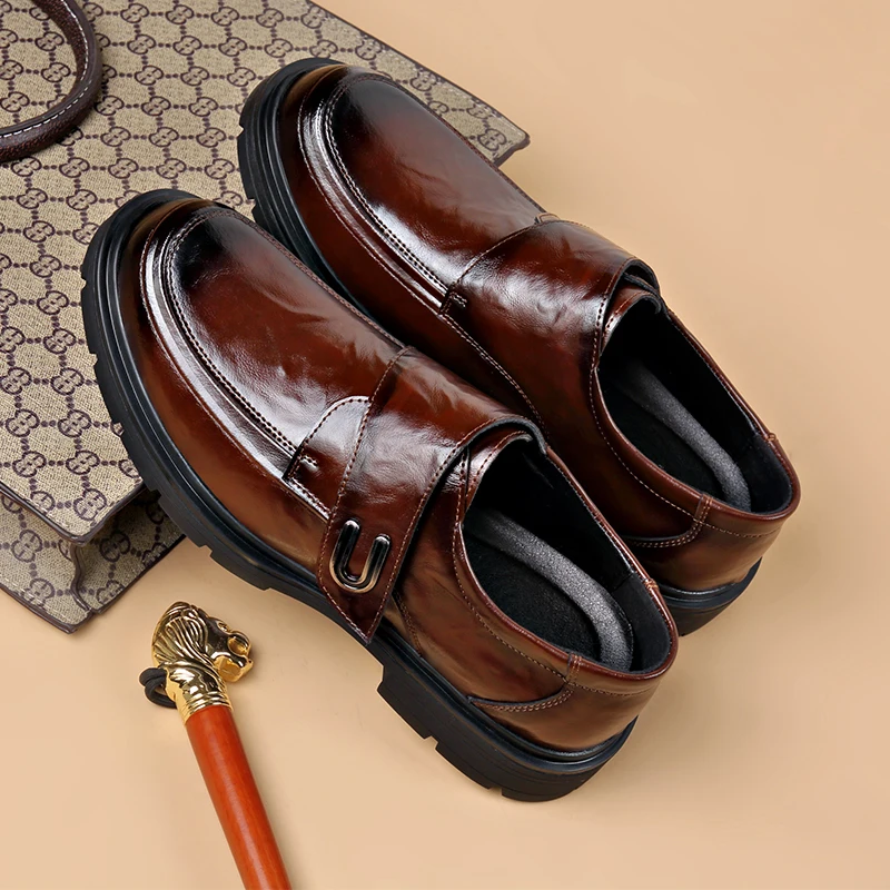 

Мужские лоферы из искусственной кожи, однотонная деловая повседневная мужская обувь, размер 38-46