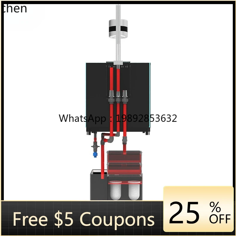 

seawater fish tank ultra-white coral clownfish glass living room aquarium backpack overflow bottom filter creativity