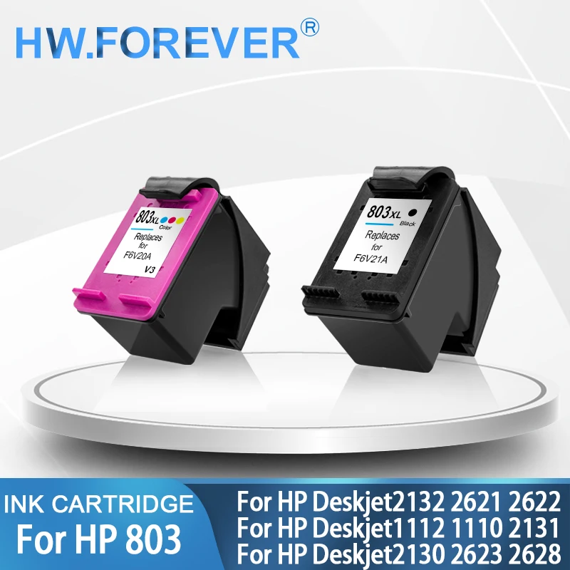 Third-Party For HP 803 803XL Compatible Ink Cartridge For HP Deskjet 2132 2621 2622 1112 1110 2131 2130 2623 2628 Printer Ink