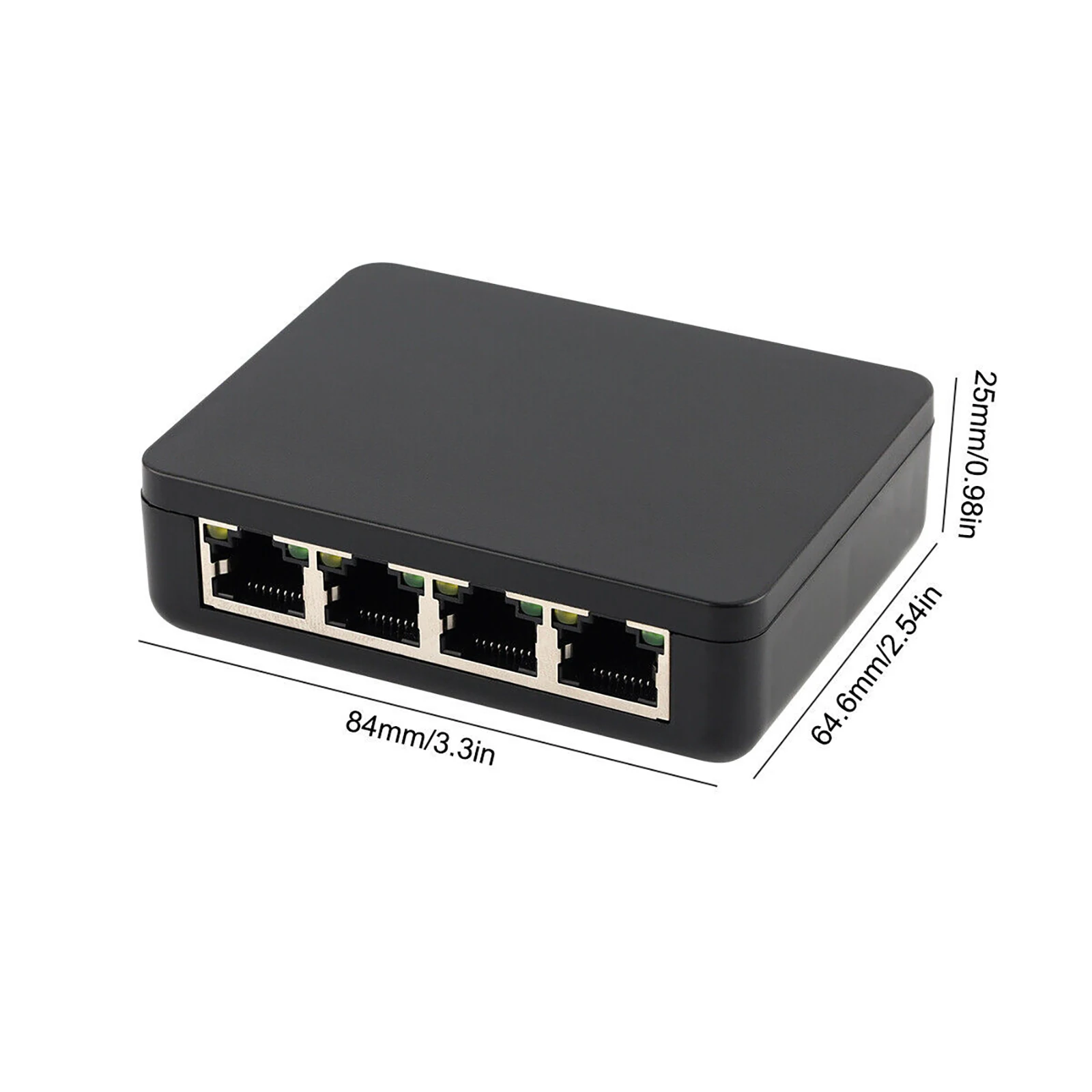 Divisor RJ45 de 1 a 4 vías, adaptador divisor Ethernet Gigabit de 1000Mbps, extensor de Cable de red de Internet, conector RJ45 para enrutador de PC