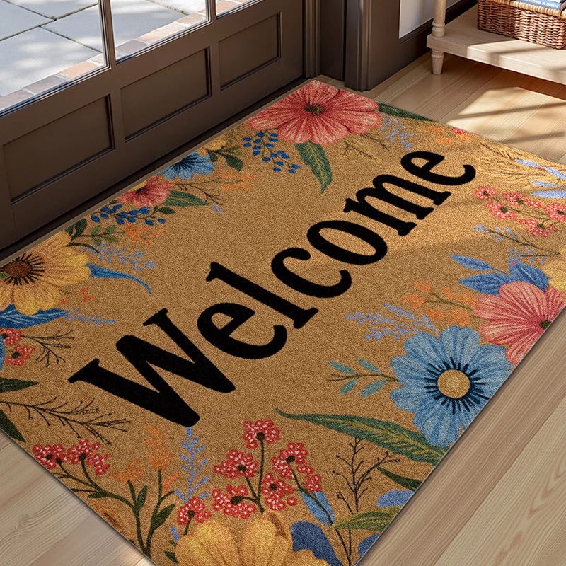 

Coconut Palm Imitation Doormat, Dust Removal, Stain Resistant, Non‑Slip, Sand Scraping, Easy Clean Entryway Rug for Front Door