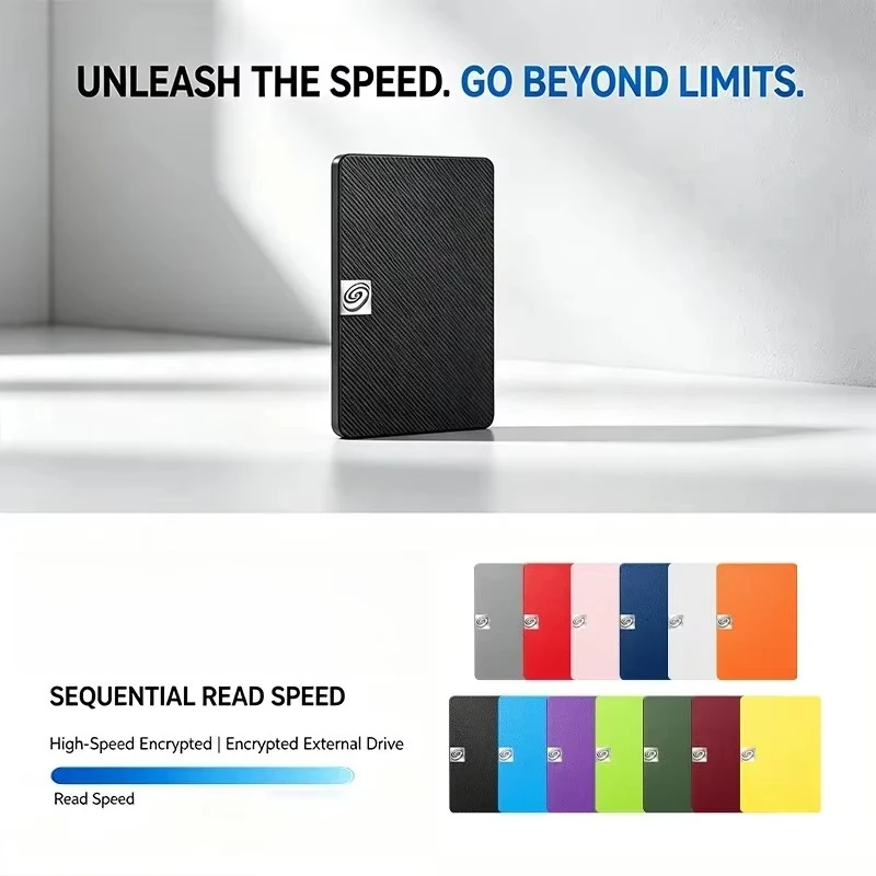 Portable External SSD Premium Portable Drive for Secure Office Data Backup Gaming Works with PS5 Desktop Laptop Mac 1TB 2TB 4TB