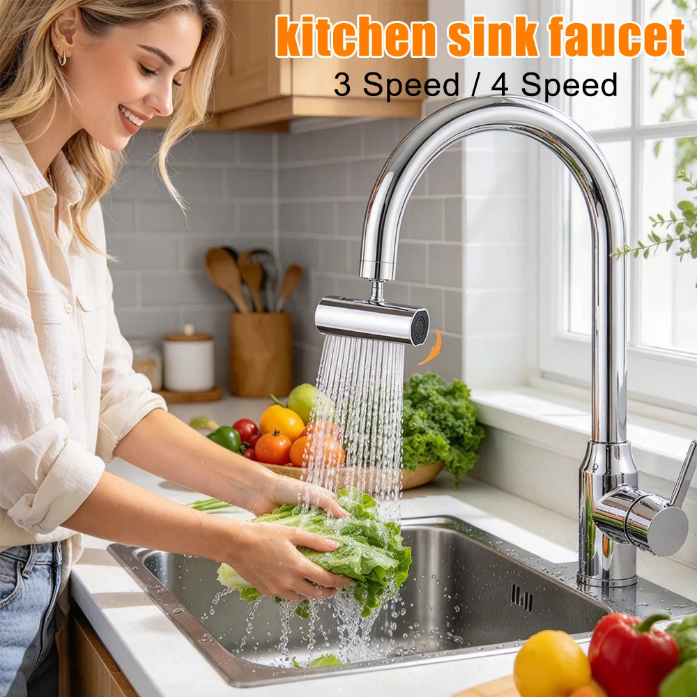 Kitchen Faucet Splash Proof Head Hot Cold Sink Vegetable Washing Multifunctional Rotating Faucet Nozzle 360 Degree