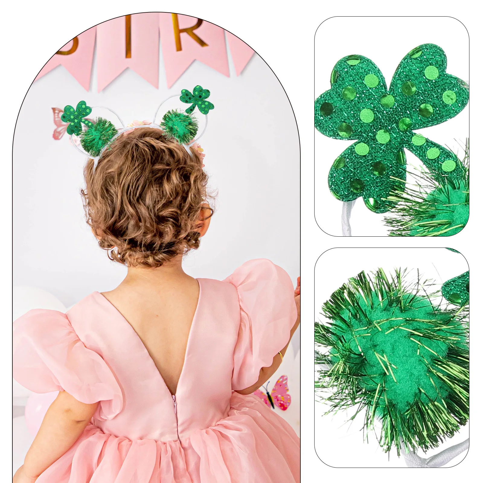 

Ирландская праздничная повязка на голову, карнавальные повязки для волос, повязки на голову для женщин, реквизит с короной трилистника