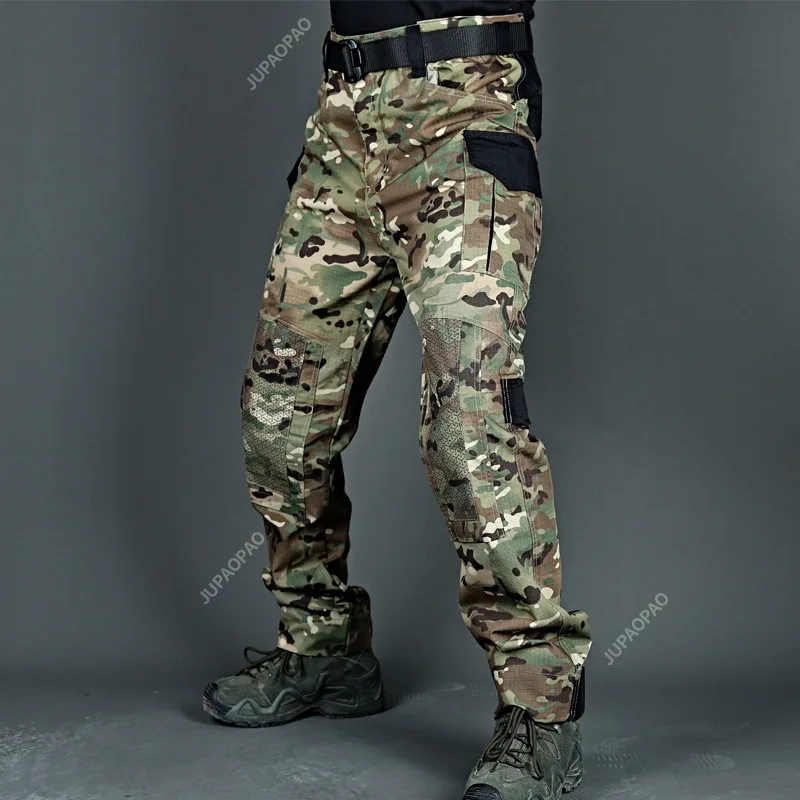 Breathable Summer Casual Lightweight Army Military Long Trousers Male Waterproof Quick Dry Cargo Camping Overalls Tactical Pants