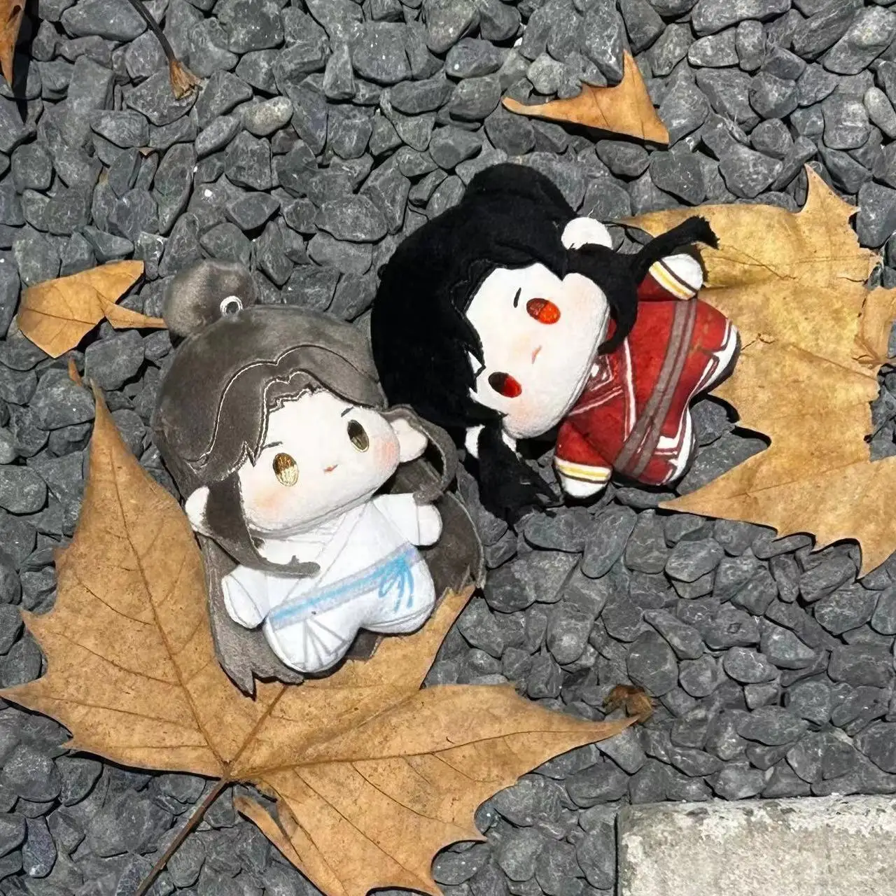 10cm Anime Heaven Official Blessing Plush Pendant Cute Tian Guan Ci Fu Hua Cheng Xie Lian Doll Soft Cosplay Keychain Toy Gifts