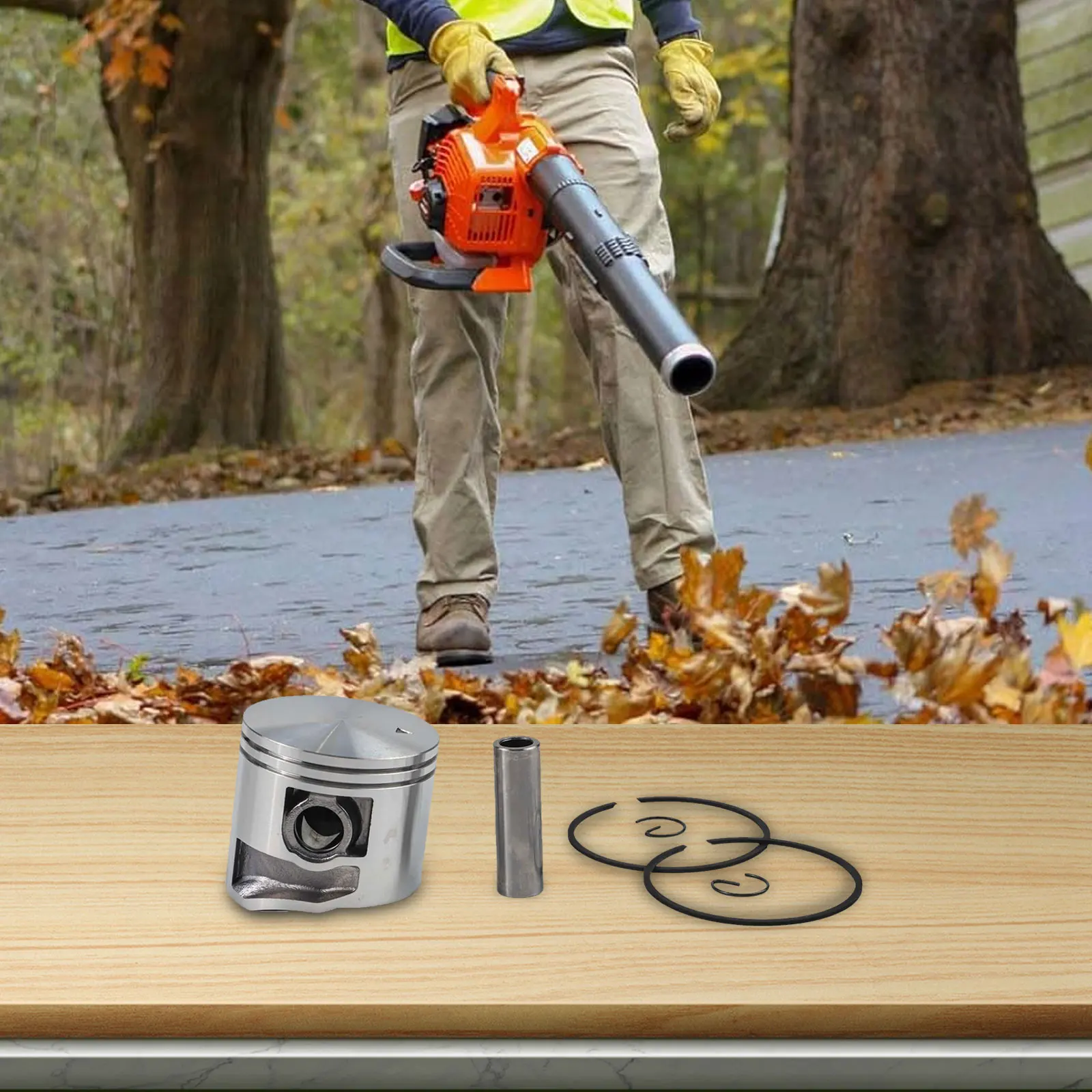 For ECHO Piston Kit for PB-8010 PB-9010 PB-8010H PB-8010T PB-9010T PB-9010H P100012460 Backpack Blower Piston Ring Kit