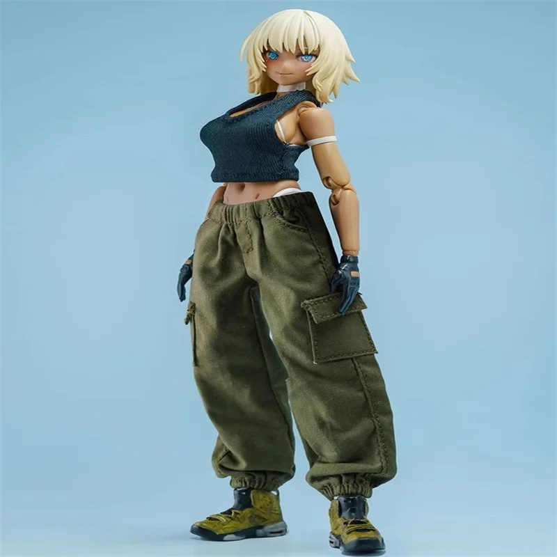 

1/12 Female Soldier Vest Work Pants Clothing Accessories Model Toy Fit 6'' Action Doll Figure In Stock