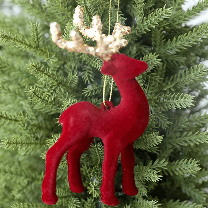 ABBN-pendentif de noël, ornements décoratifs en forme de cerf pour arbre de noël