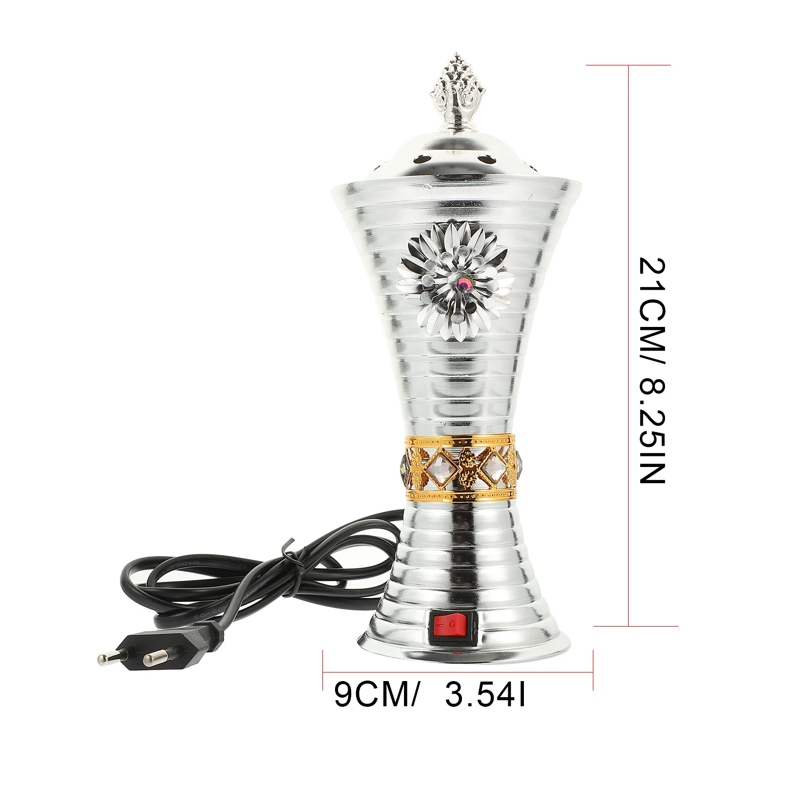 

Electric Incense Censer Iron Easy Clean Decorative Incense Burner for Home Office Yoga Room Living Room Bedroom