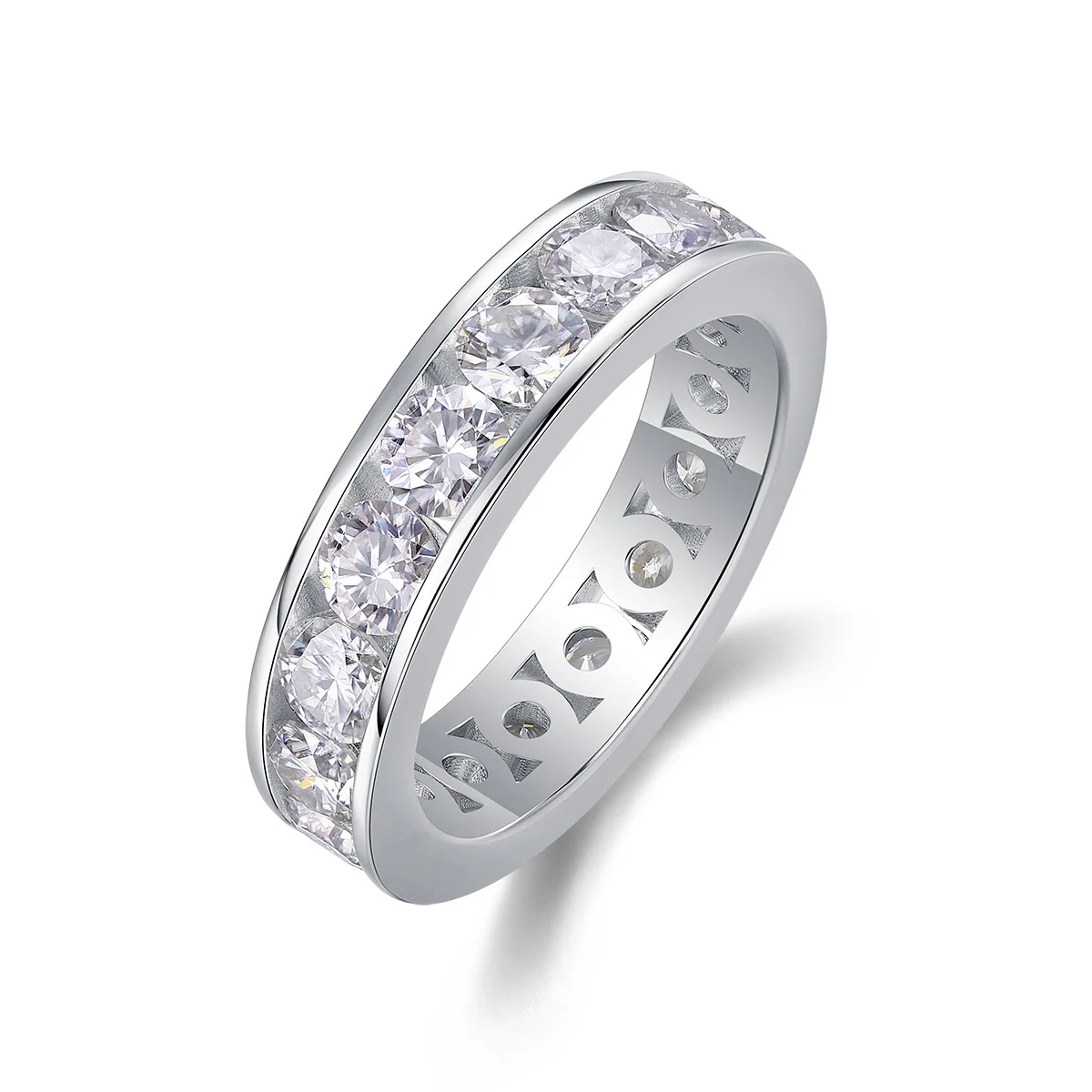 0.3ct 4mm D Color Moissanite Engagement Ring for Women 925 Sterling Silver Gold Plated Solitaire Rings Wholesale