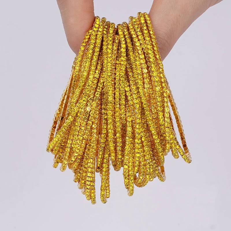 5 Stück modische elastische Armbänder mit Kristall-Strass für Damen, dehnbare, stapelbare Armbänder, klassisches Armband, täglicher Damenschmuck – Detail 4