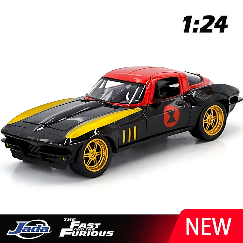 

JADA 1:24 Corvette 1966 Alloy Car Diecasts & Toy Vehicles Car Model Miniature Scale Model Car For Children