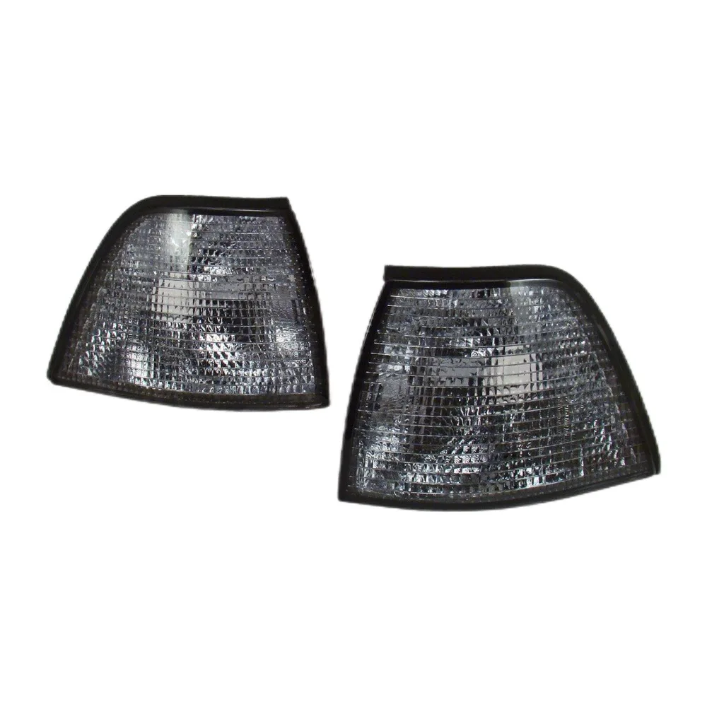 1 زوج سيارة اليسار واليمين الزاوية بدوره مصباح إشارة أضواء الزاوية مع عدسة ل 3 سلسلة E36 4 الباب 1992-1998 63138353279/63138353280