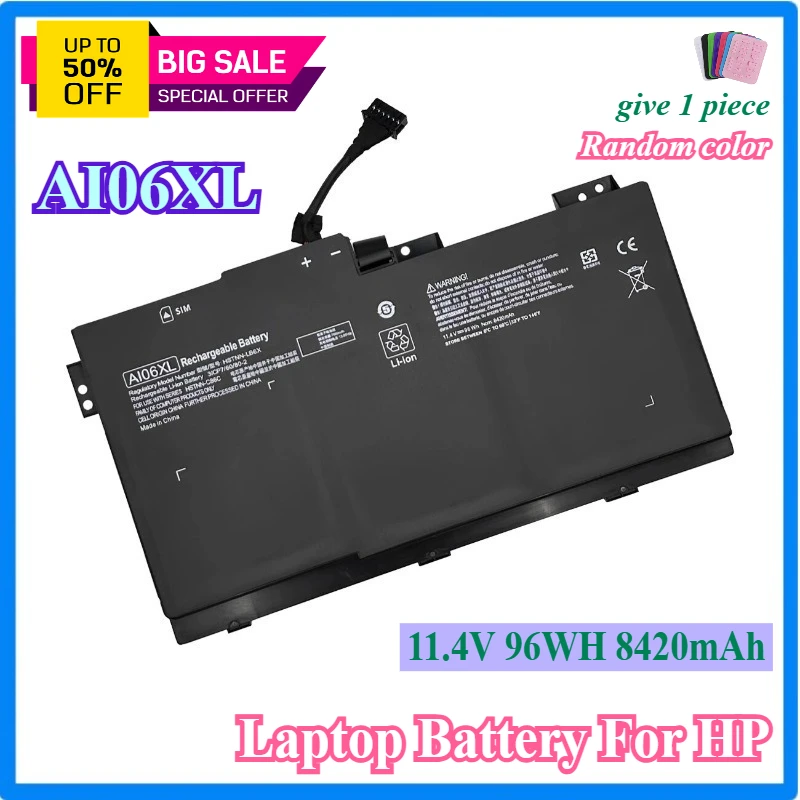 

AI06XL Laptop Battery for HP ZBook 17 G3 Series HSTNN-LB6X 808451-002 11.4V 96wh /8420mAh