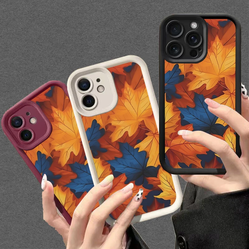 

Autumn maple leaf tree soft shell is suitable for iPhone16Pro Max 16 11 15 14 13 12 PLUS fashion items for teenagers and girls.