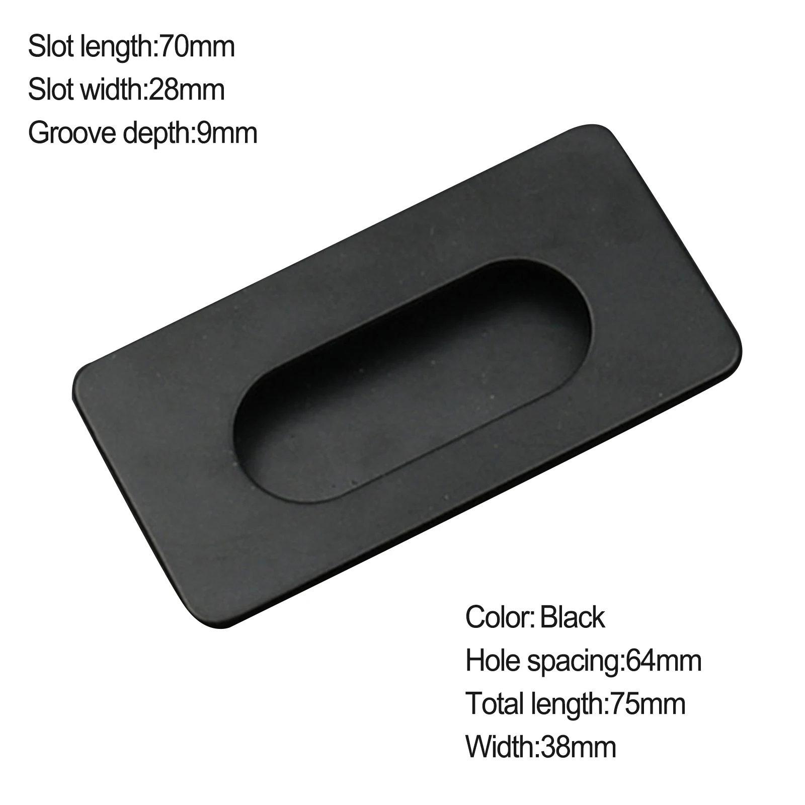 Brand New High Quality Cabinet Handle With Screws Convenient Concealed Handle Practical Slotted Recessed Handle