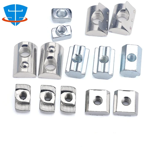 Imagen 1 del producto 20 piezas M3 M4 M5 M6 M8 UE GB estándar 20/30/40/45 serie cabeza de martillo tuerca en T deslizante metralla cuadrada tuercas de bola de acero perfil de extrusión de aluminio accesorios tapón de rosca