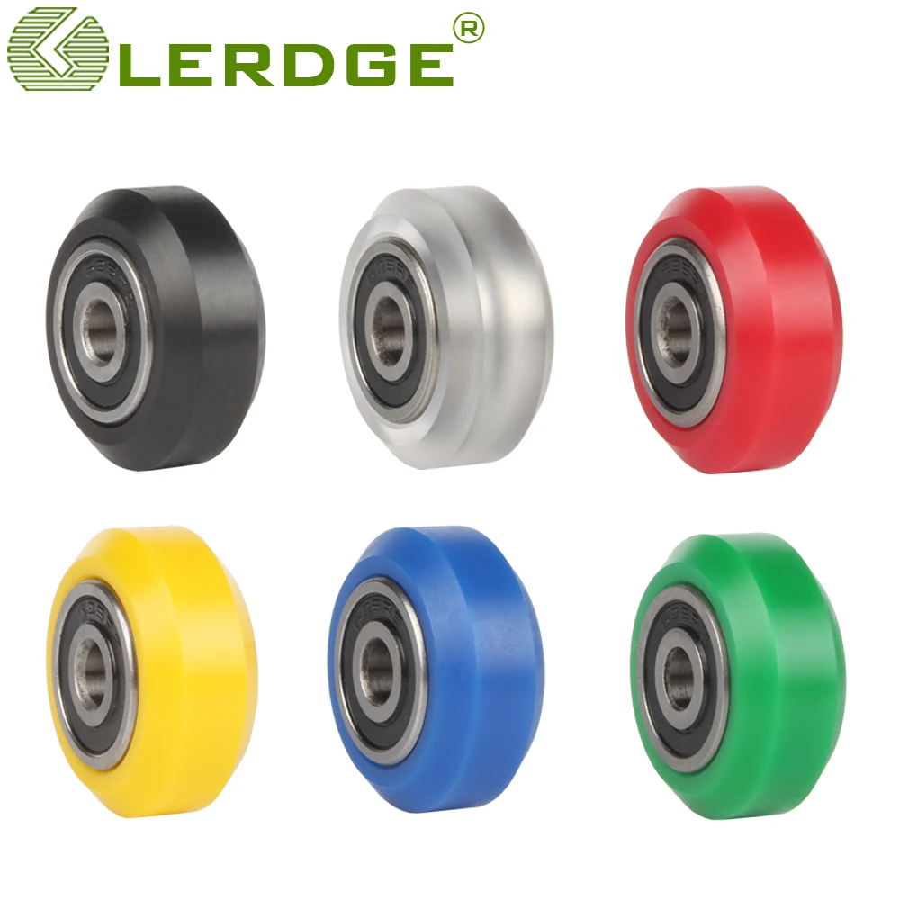 LERDGE 3D Printer Parts Embedded Bearing POM Pulley Carriage Plate Bearing Groove Guide Round Gear Wheel Ender3 CR10 625RS