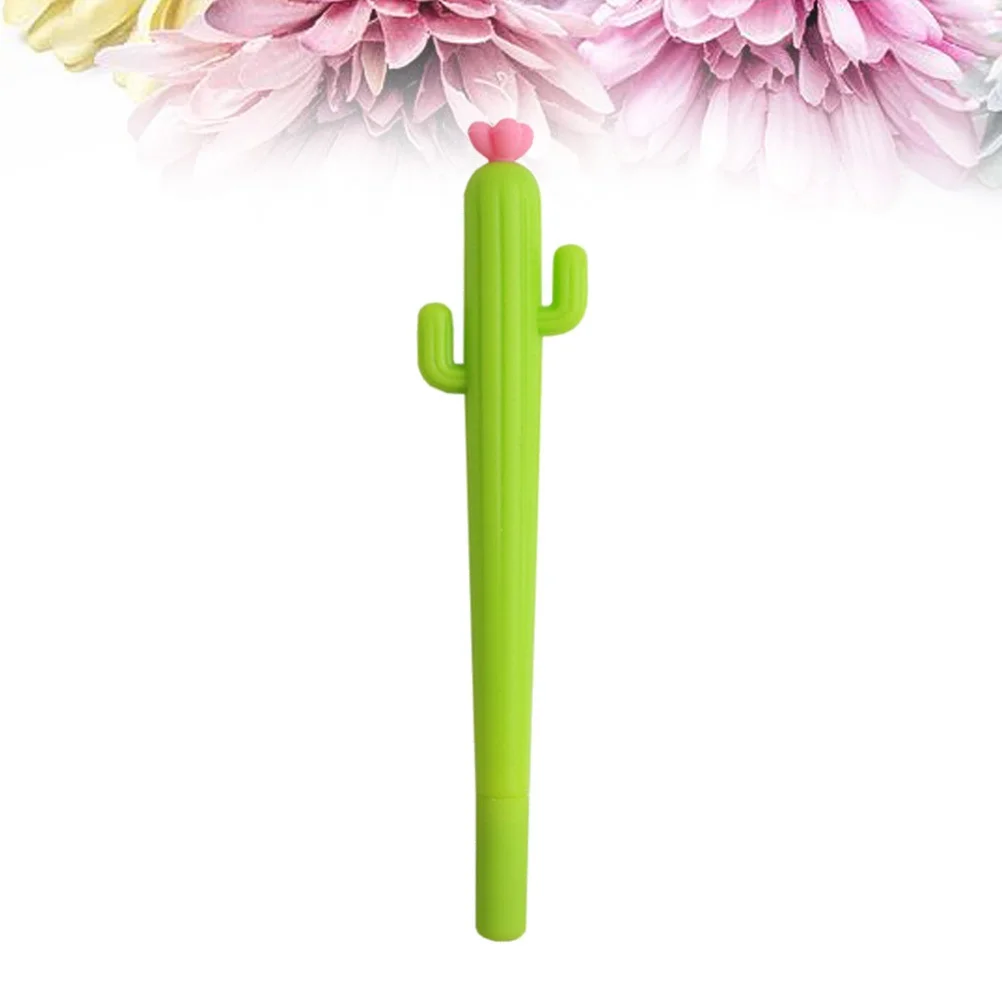 Gel Pen Cactus Style Flower Print Premium Plastic Smooth Writing Instrument Creative Gift for Pupils and Students