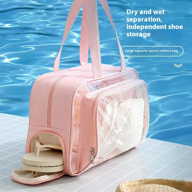 

Portable Swimming bag Tote Satchel Outdoor travel large capacity toiletry bag waterproof cosmetic pack women swimsuit beach bag