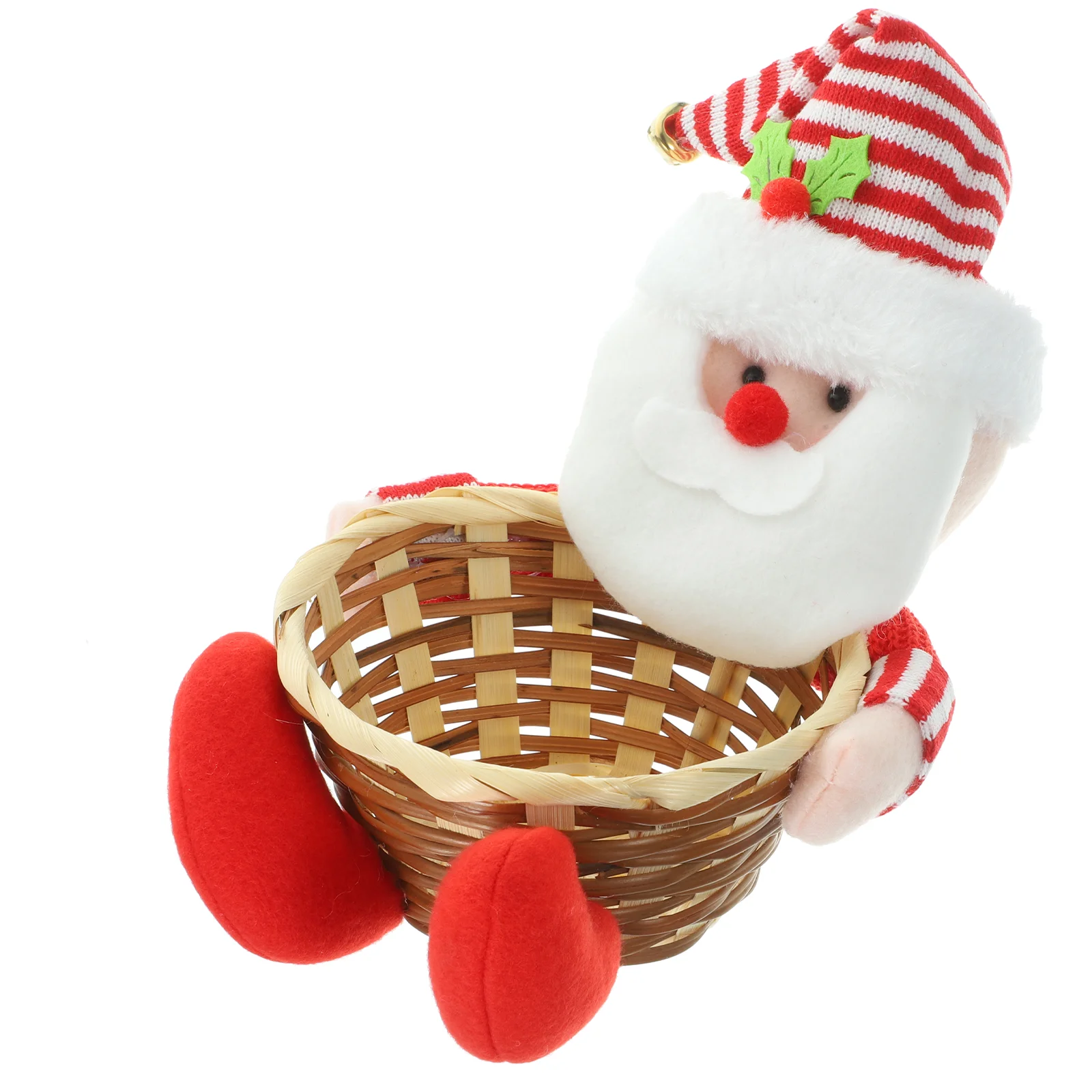 Santa Claus Snowman Candy Basket Elder Cookie Decorating Supplies Creative Holder Cotton Christmas Bowl Gift