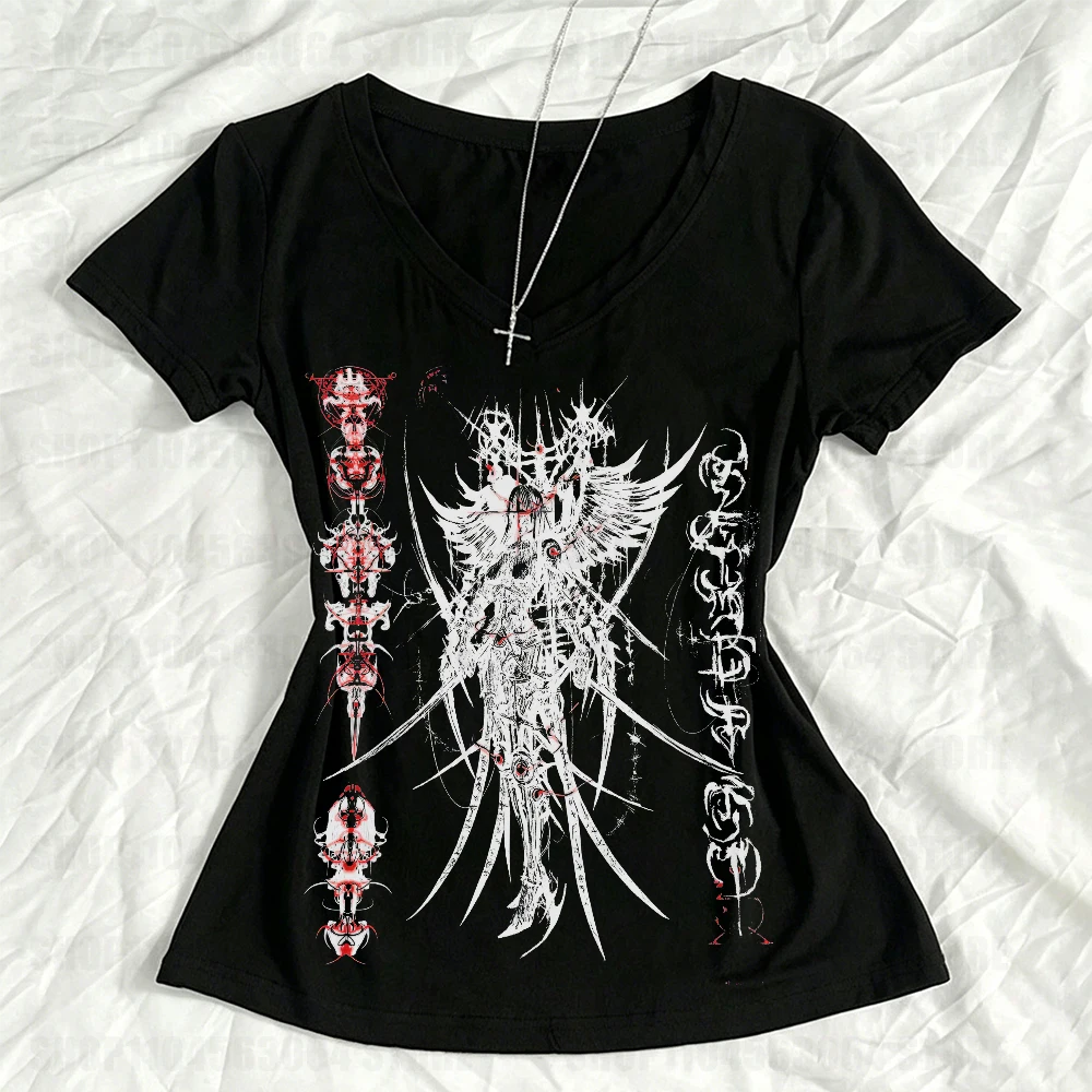 Women'S Fashion From The 90S - Kaos Grafis Y2k Atasan Crop Top