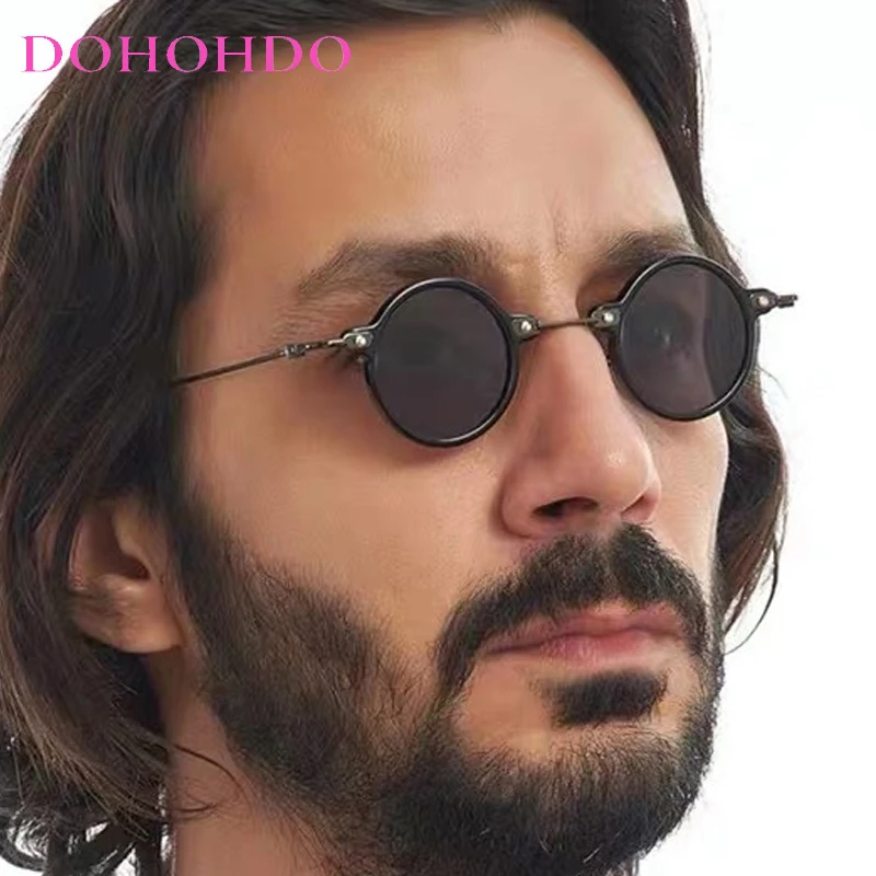 Vintage Small Round Frame Sunglasses Women Brand Designer Retro Fashion Travel Driving Shades Fishing Sun Glasses Female Male