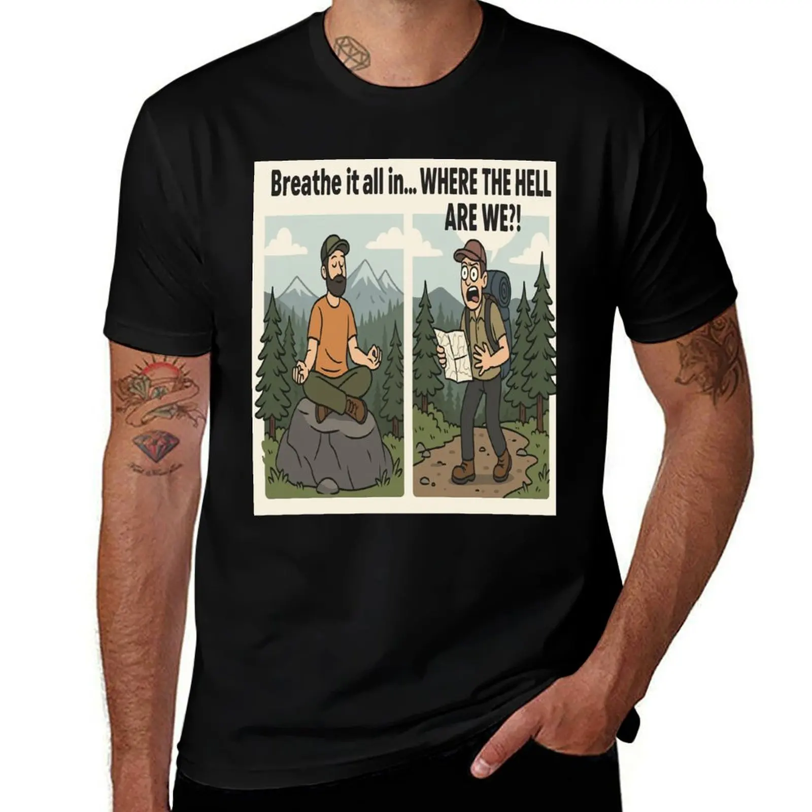 

Breathe It All In... WHERE THE HELL ARE WE! – Funny Hiking Design T-Shirt designer shirts blacks mens graphic t-shirts anime