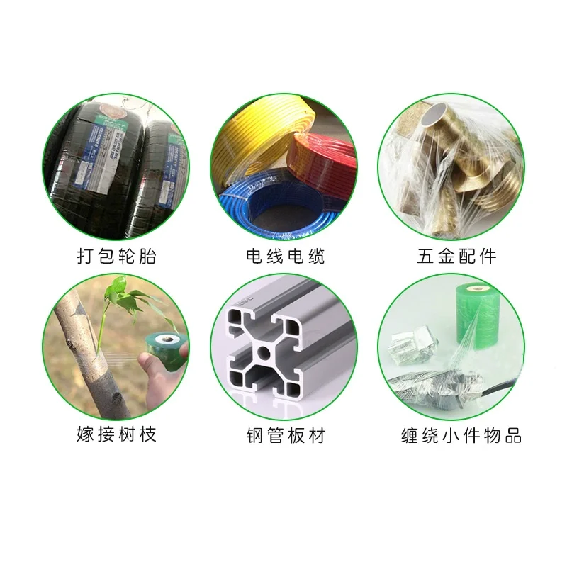 Film d'Emballage Extensible en PVC Transparent, Auto-Adhésif, Fil de Plastique Greffé, 1 Pièce