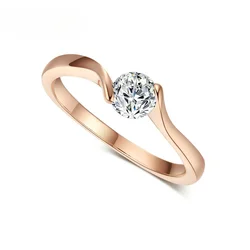 Y2K 2024 New Stainless Steel Trendy Women  Exquisite Girl Simple Shiny Zircon Ring  Fashion Light Luxury Jewelry Gift