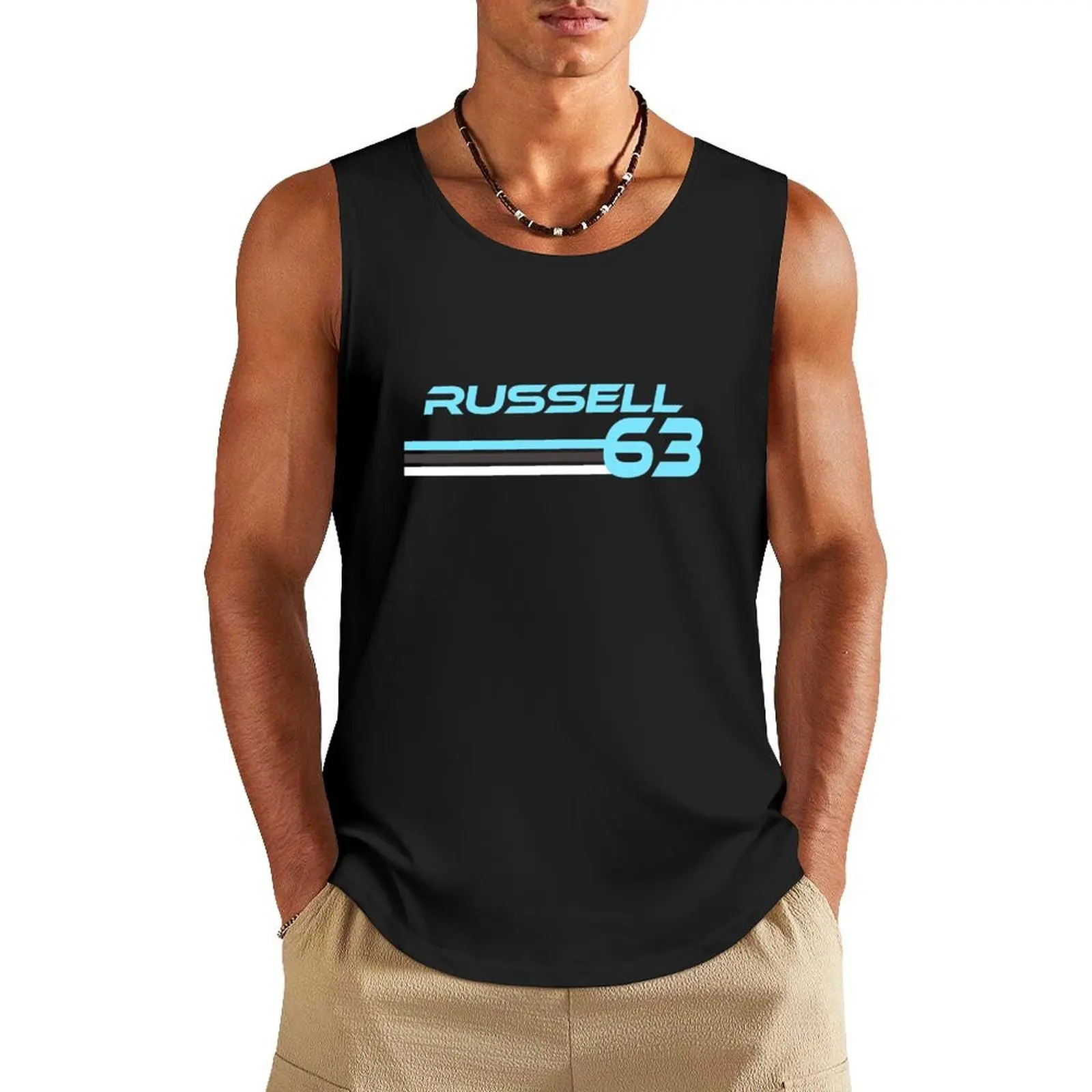 

George Russell f1 Tank Top bodybuilding t-shirt for men sleeveless shirt man gym