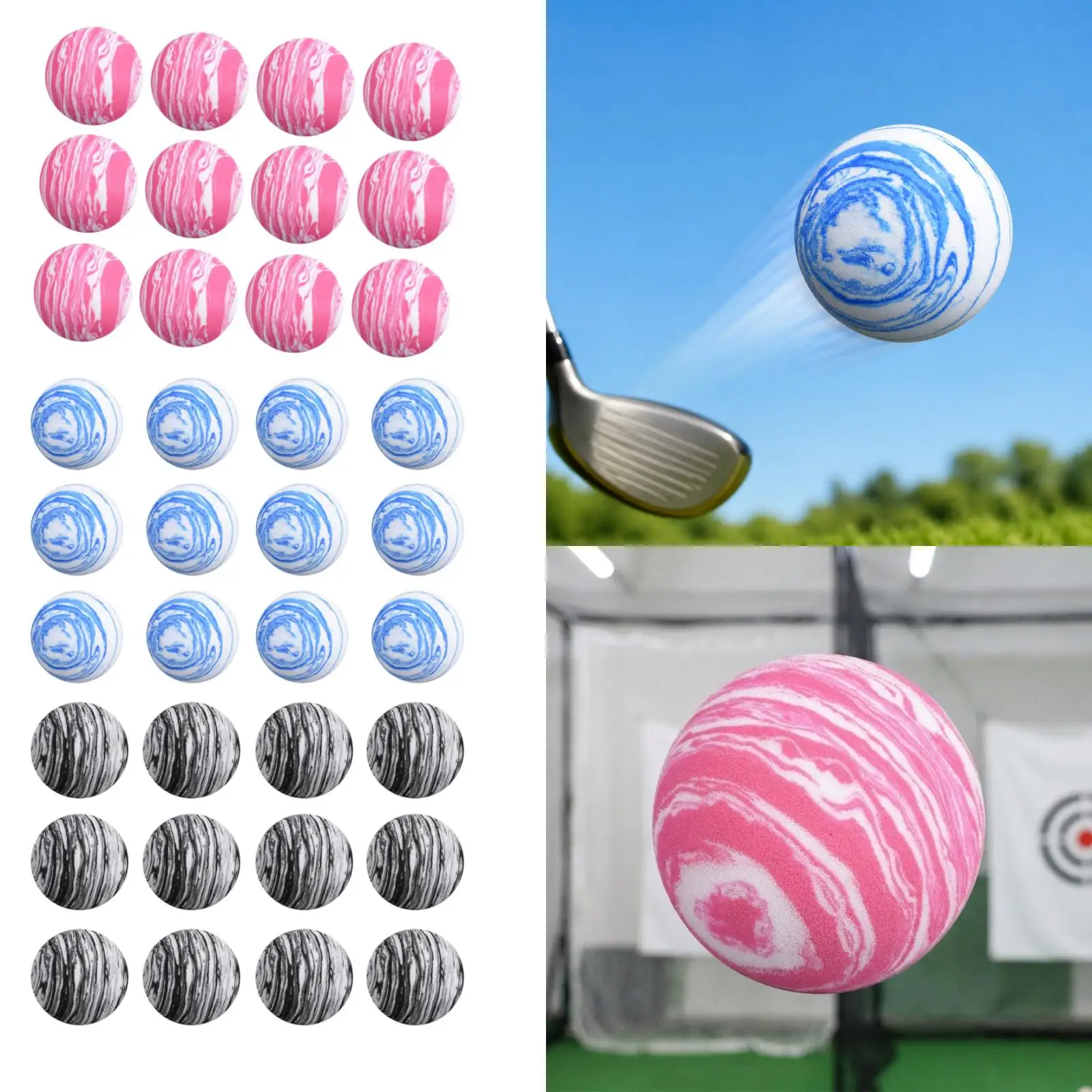 

12x Foam Golf Practice Balls Exercise Ball Golf Training Ball