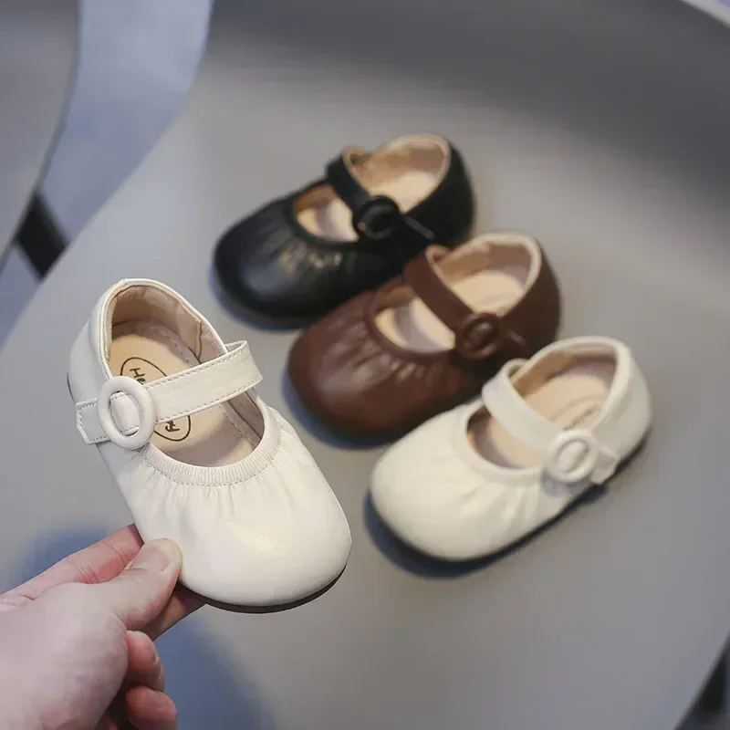 

Baby Girls Leather Shoes Spring Autumn Party Princess Shoes Comfortable Non-slip Soft Sole Children Casual Lightweight Shoes