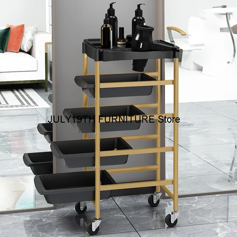 Hairdresser Beauty Salon Trolley Rolling Cosmetic Barber Spa Tattoo Salon Trolleyhair Wozek Narzedziowy Beauty Furniture WKST