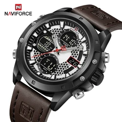 NAVIFORCE Luxury Military Watches For Men Fashion Sport Chronograph Alarm Wristwatch Waterproof Quartz Clock Digital Male Watch