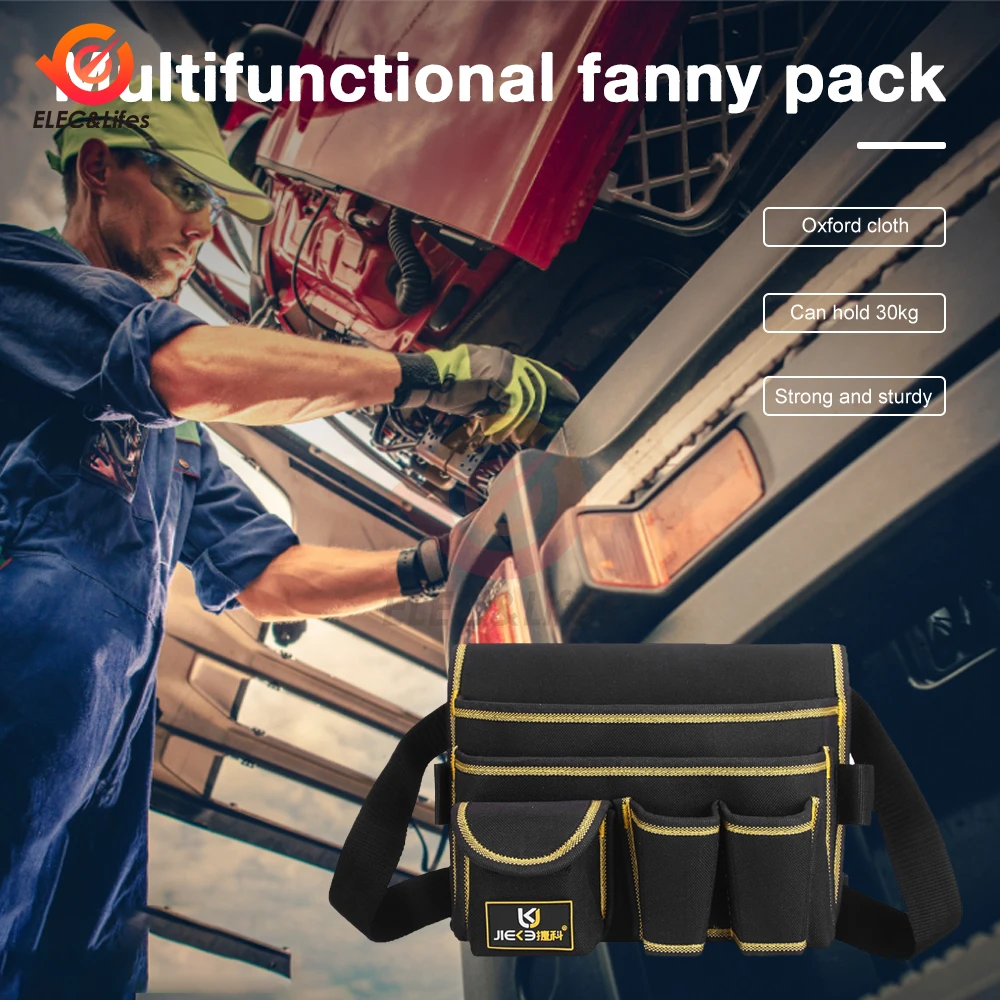 Multi-functional Drill Holster Repair Waist Tool Bag Electric Waist Belt Tool Pouch Bag for Wrench Hammer Screwdriver