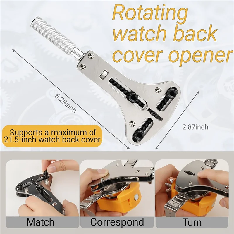 ABJI-Watch Repair Tool Kit, Suitable For Replacing Watch Batteries And Adjusting Strap Length, Screwdriver Kit, Repair Tool
