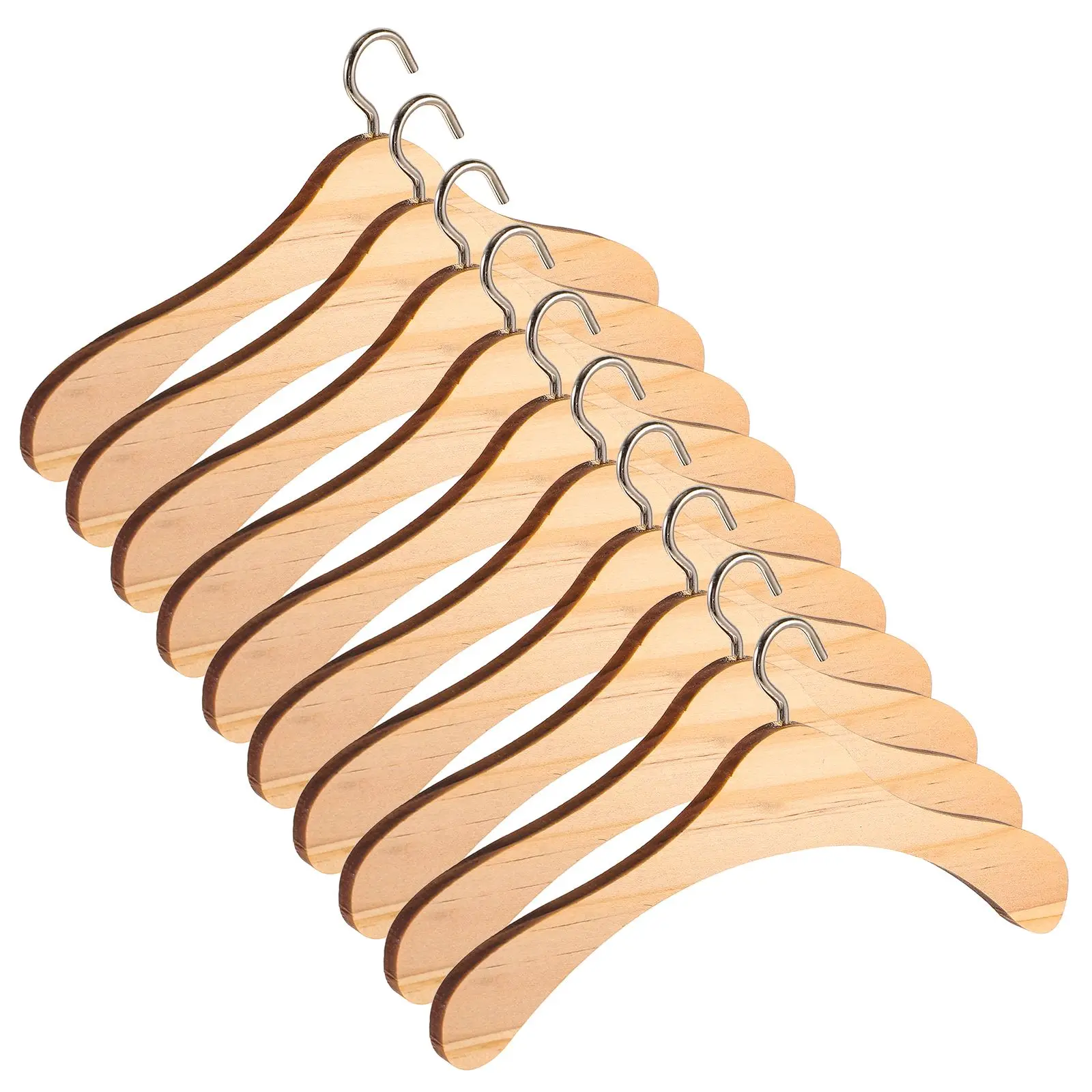 10/20 Stuks Kleerhanger Houten Hanger Speelgoed Poppenhuis Accessoire Kleding Kledingstuk Sjaal Organizer Hangers 4.5/6/7.5/10/12/15 Cm