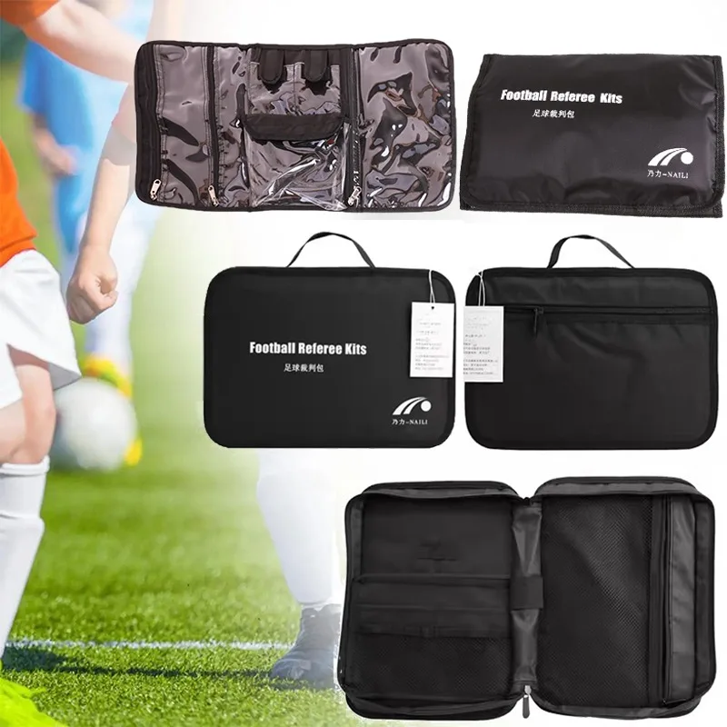 

Football Referee Bag Professional Soccer Wallet For Referee Storage Bag Zipper Accessories Portable Sports Football Match Bags