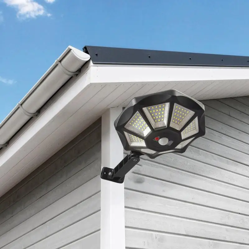 Solar Motion Sensor Light Integrated Waterproof 168 LED Garden Lighting Integrated Remote Garden Lighting For Driveway Walkway