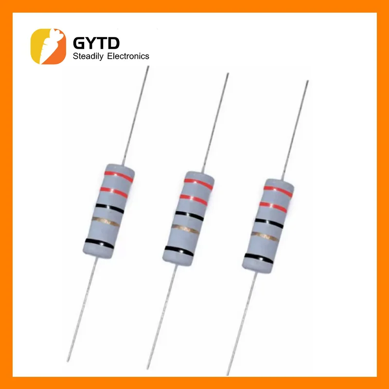 

20pcs 2W Metal oxide film Resistor 5% 1R-10M 10R 100R 240R 470R 1K 2.2K 10K 24K 47K 100K 220K 1M 10 220 470 ohm Carbon Film